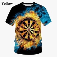 Creative Darts Element 3D Tee, Men's Summer Breathable Casual Street Top

