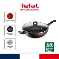 Tefal Day By Day Wokpan With Lid Non-Stick Cookware Titanium Non-Stick Coating Thermo-Signal (32cm)