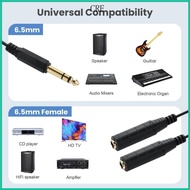 CRE 2x6 35mm 1 4inch to 6 35mm Microphones Cable 2 Mono 6 35mm to 6 35mm Cable
