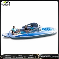 【Vodool】PVC 6 คน Water Party เรือยอชท์ลอยแพ Inflatable แบบพกพาเรือ Raft สำหรับ Camping on Lakes & Ri