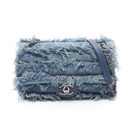 【二手】香奈兒 (Chanel) CHANEL 單肩包 牛仔流蘇 A92708 牛仔藍 皮革 牛仔流蘇鏈條 單肩包 女士 二手 B