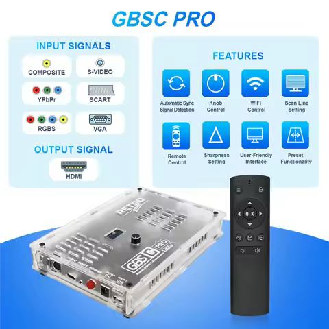 -Compatible Converter GBSC PRO For Retro Game Consoles Scart RGBS Ypbpr VGA AV SV To Video Auido Aud