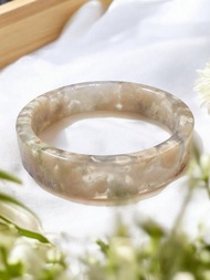 櫻花瑪瑙手鐲 瑪瑙手鐲稀有方鐲冰紫粉水蜜桃氣質54圈