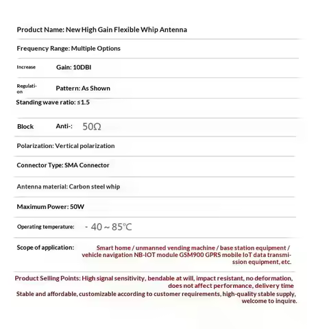 Radio Soft Antenna Gateway Soft Antenna Wireless WiFi Module Halow 868MHz-915MHz 868/915M Radio Soft