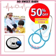 Stethoscope Toy Kids Costume Play Doctor Nurse Uniform Dress Girl Boy Learning Clothes Cosplay Baju Doktor Kanak Kanak