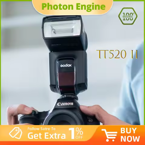 Godox TT520 II Flash TT520II with Build-in 433MHz Wireless Signal + Transmitter Kit for Canon Nikon 