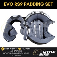 EVO RS9 Helmet Padding cushion replacement set crown and cheek