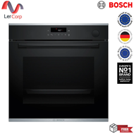 (Bosch) ซีรี่ 4 เตาอบผสมระบบไอน้ำแบบติดตั้งฝัง 60 x 60 cm HRG232EB3 สีดำ