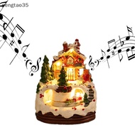 [NEW] Christmas Village Houses,Light Up Christmas Houses With Spinning Train & 8 Music,Resin House W