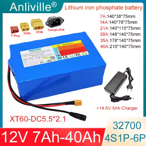 New 12.8V 7Ah 14Ah 21Ah 40Ah 28Ah 35Ah 40Ah Lifepo4 battery Pack built-in BMS 32700 4S1P-6P For 12.8