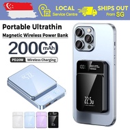 [SG Ready Stock] 20000mAh Magnetic Wireless Power Bank 22.5W Fast Charging PD 20W Powerbank Charger For iPhone