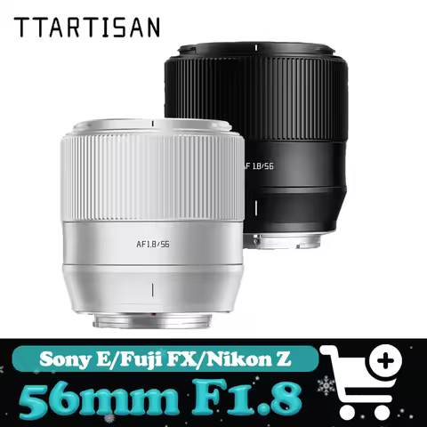 TTARTISAN AF 56mm F1.8 Large Aperture APS-C Camera Lens Compatible with Sony A7s A6000 Fujifilm X-T1
