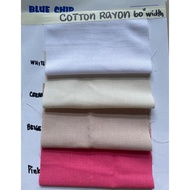 Cotton Rayon 60" Fabric (1 Yard = 1 Quantity)