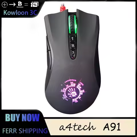 A4tech Bloody A91 Gaming Mouse Wired Optical Engine 8 Programming One-Click Instant Macro Io1.1 Macr