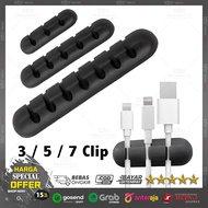 Cable Organizer Cable Holder/ Cable Clip/ | 3 Slots 5 Slots 7 Slots Premium Silicone For Laptop Char