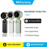 Mini Handheld Turbo Fan N607 Adjustable Angle Five-Speed Wind Turbo Power Fan Home Outdoors Office