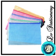 【LV】Stationery File Bag Zipper Zip File Mesh Document Bag B4 A4 B5 A5 B6