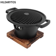 HILDARYTOS Charcoal Grill, Smokeless Aluminum Alloy Hibachi Grill, Party Cooking Even Heating Durabl