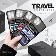 SALE Case Boarding Square Edge Softcase Airplane Ticket Motif Boarding Pass