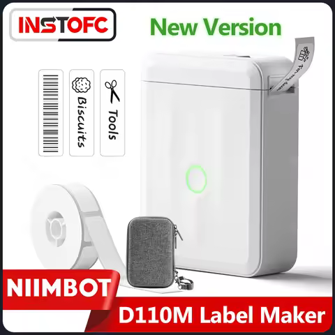NIIMBOT D110M Label Maker Machine with Tape Portable Handheld Bluetooth Monochrome Thermal Printer f