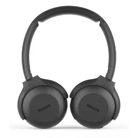 Philips Folding Bluetooth On-Ear Headphones TAUH202BK/00, Wireless, Black, with Volume Control and 1