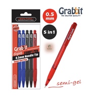 🇲🇾[SE] Grabbit Digno Comfy Semi-Gel Pen 0.5mm [5 in 1-mix colour]