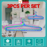 Golden Eagle (3pcs/set) Adjustable Extra Large Extendable Towel & Blanket Hanger Heavy Duty Hanger B