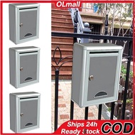 Aluminium Alloy Mailbox Wall Mounted Outdoor Letter Post Mail Box Peti Surat Self Assembly DIY
