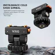VRIG Cold Shoe Camera Mount with 1/4'' Magnetic Quick-release Adapter for Insta 360 Ace / Ace Pro/ A