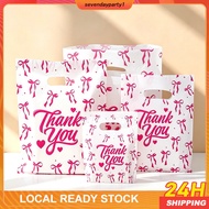 97~100 pcs per pak printed thank you plastic bag high quality makapal for give package pink