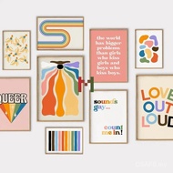 Pride Art Canvas Prints Wall Decor Collection LGBT Abstract Art Wall Decor Gay Lesbian Home Room Aes