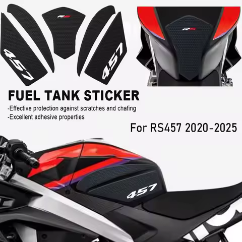 2025 New For RS 457 RS457 2024-2025 Motorcycle Non-slip Side Fuel Tank Stickers Waterproof Pad Rubbe