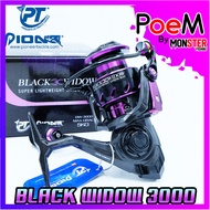รอกสปินนิ่ง รอกตกปลา PIONEER BLACK WIDOW BW-1000/2000/3000/4000 (สีม่วงดำ)