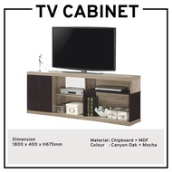 TV Cabinet 6ft TV Console Living Hall Cabinet Media Storage Cabinet 180CM TV Rack