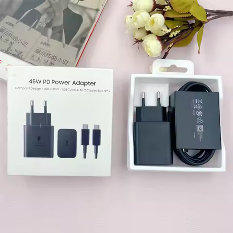 Original Samsung S24 S25 Ultra Charger 45W Fast Charge Adapter For Galaxy S23 S22 Note20 Ultra Z Fli