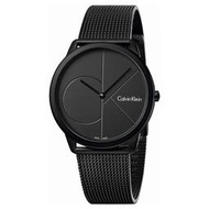 【台南時代鐘錶 Calvin Klein】CK手錶 K3M514B1 經典LOGO款 米蘭錶帶男錶 全黑 40mm