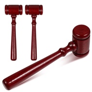 3Pcs Judge Gavel Children Toy Mini Wooden Hammers Cosplay Lawyer Home Decorations