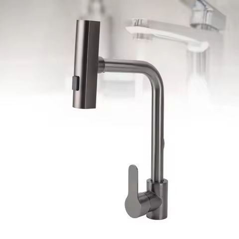 Sink Faucet Rotatable 3 Function Sprayer Single Handle Hot Cold Water Kitchen Faucet for Home Kitche