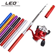 H8022 [Pen-Type Fishing Rod Spinning Fishing Ship 2-Piece Set] Portable Pocket Ice Fishing Rod Sea F