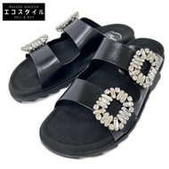 Roger Vivier 【成色極佳】RVW45818820BSSB999 Slidy Viv 皮革穆勒鞋 38碼【二手】