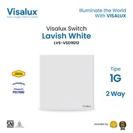 Visalux Lavish Series Switch - 1G 2 Way White Premium Hotel Switch/ (LVS-VSD9012 (2WAY))