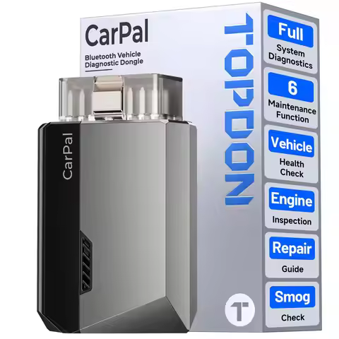 TOPDON CarPal OBD2 Scanner Bluetooth, AI-Assisted All System Diagnostic Tool for iOS & Android, 6 Ma