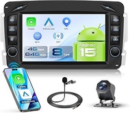 VECHTEL Car Radio 8 Core Q-Snapdragon 4G + 64G Android 15 for Mercedes Benz C CLK G Class W203 W209