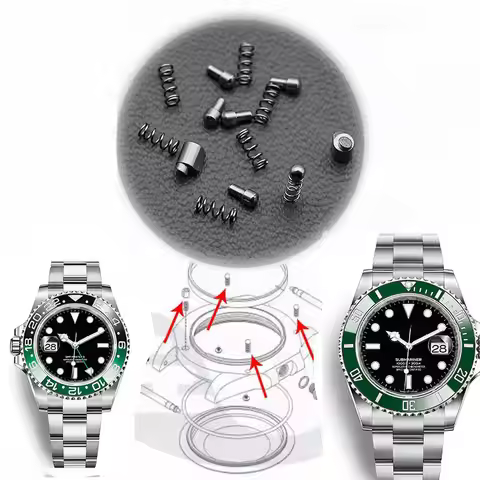 Watch Parts Steel Balls and Spring For RLX Submariner SUB GMT Bezel Click Springs Set 3135 3235 1166
