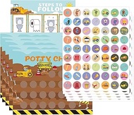 10 Set Potty Training Chart Construction Theme Reward Stickers 8.5x11 inch Toilet Potty Training Rew