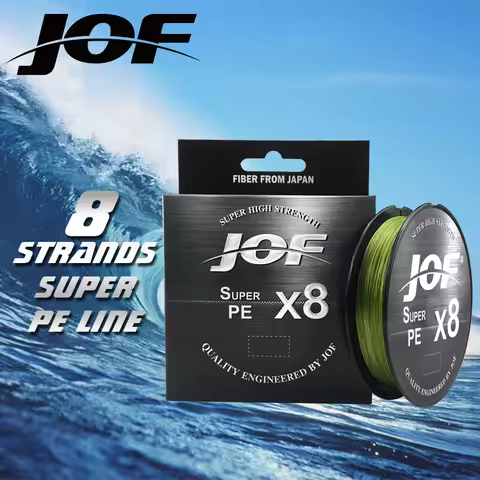 JOF 100M/150M/300M/500M 8 Braided Pe Fishing Line 1.0-8.0 20-100LB Japan Quality Multifilament High 