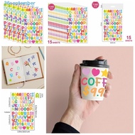 SEPTEMBER Cartoon Letter Sticker, 26 Letter Number 0.5 inch Cartoon Initial Alphabet Paster, Station