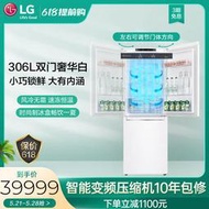 台灣保修｜宥心通訊｜LG M310SW1 306L家用變頻雙門嵌入智慧冰箱