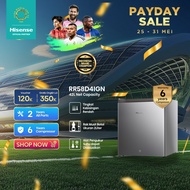 Hisense Kulkas Mini Bar Kulkas 1 Pintu - RR58D4IGN (Refrigerator) Lemari Es Portable  - Silver 【Net 