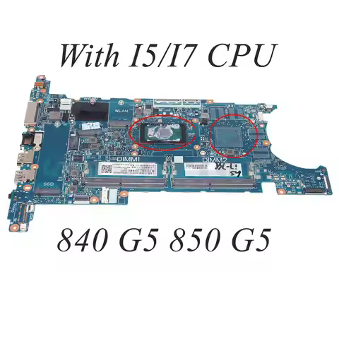 L43960-601 L43960-001 6050A2945601 For HP EliteBook 840 G5 850 G5 Laptop Motherboard With I5/I7 CPU